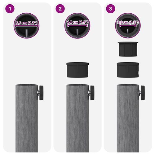 Podstawa do parasola na zewnątrz Wygląd ciemnego szarego drewna na Arena.pl