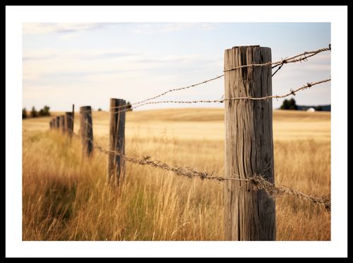 Plakat 59,4x42cm Płot na Polu na Arena.pl