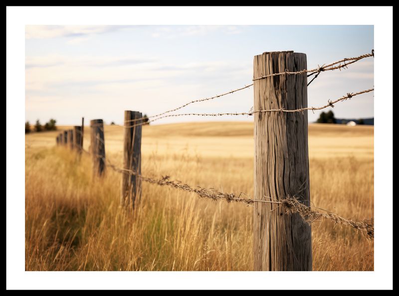 Plakat 59,4x42cm Płot na Polu zdjęcie 3