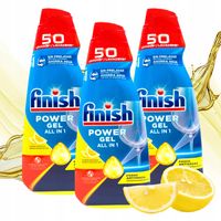 Finish Żel 3 x 1000ml do Zmywarki 150 Myć ALLinOne LEMON Cytrynowy
