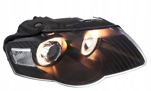 Reflektory lampy przednie VW Passat B6 BLACK RINGI na Arena.pl