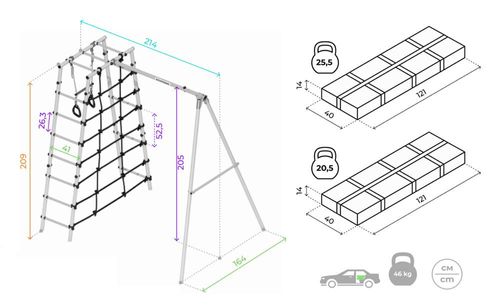 plac zabaw do ogrodu Done leżak huśtawka na Arena.pl