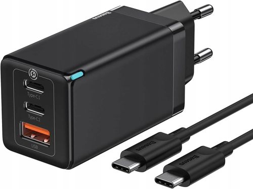 Ladowarka Baseus GaN5 pro 65W EU Kabel USB-C 1m (black) na Arena.pl