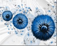 40CM 50CM OBRAZEK ŚCIENNY NIEBIESKI DMUCHAWIEC 4 DRUK PŁÓTNO OBRAZ