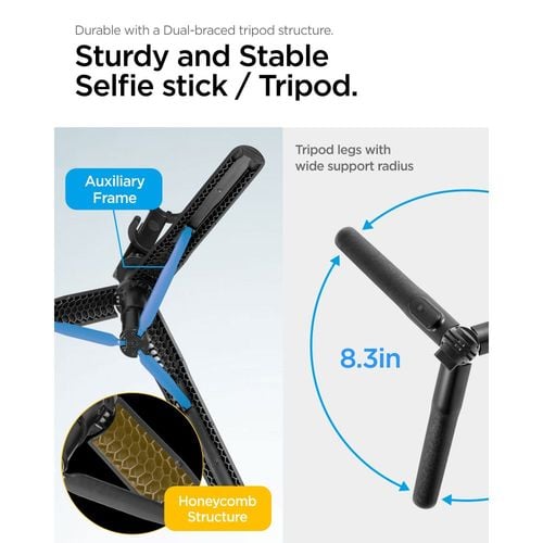 spigen s560w bluetooth selfie stick long tripod black na Arena.pl