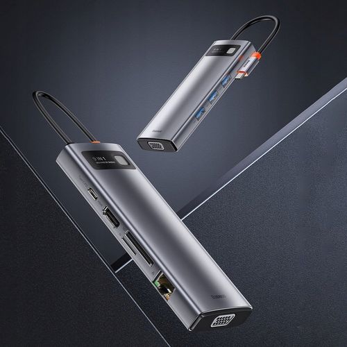 BASEUS ADAPTER HUB USB-C 3xUSB HDMI 9w1 RJ45 SD na Arena.pl