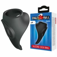 crazy bull zadok ergonomiczny pierścień silikonowy z rozciągaczem czarny