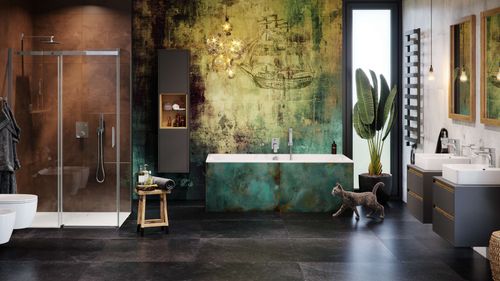 Keria wylewka wannowa ścienna, chrom na Arena.pl