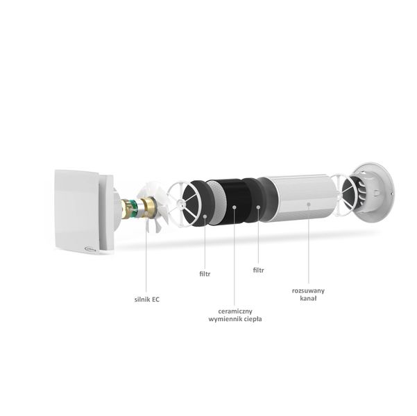REKUPERATOR ŚCIENNY ARHEAT 125MM - RX 01-321 zdjęcie 3