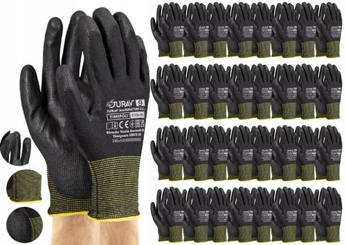 rękawice robocze czarne j-timipoli_bb9-l - 120 par na Arena.pl