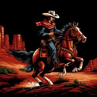 Plakat 80x80cm Galop przez Prerię