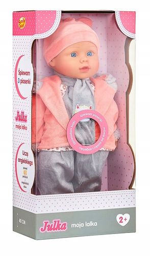 Lalka Bobas Interaktywna mówiąca 120 słów śpiewa 40 cm + KACZKI do kąpieli na Arena.pl