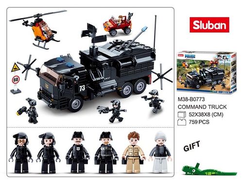 KLOCKI SLUBAN POLICJA Duży Strzelający pojazd 759 el. kompatybilne z LEG COB na Arena.pl