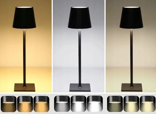 ELEGANCKA NOWOCZESNA BEZPRZEWODOWA LAMPKA NOCNA DOTYKOWA LED USB 3 na Arena.pl