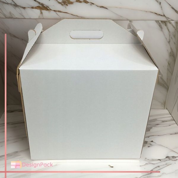 Pudełko na tort 30x30x28cm + Podkład 30 cm styrodurowy biały zdjęcie 8