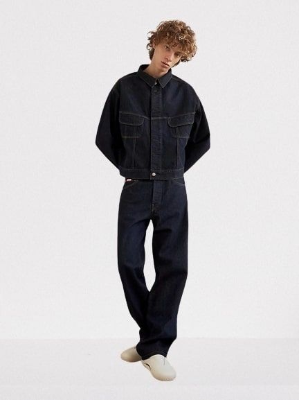 CALVIN KLEIN GRANATOWE JEANSY KIESZENIE (W36L34) zdjęcie 3