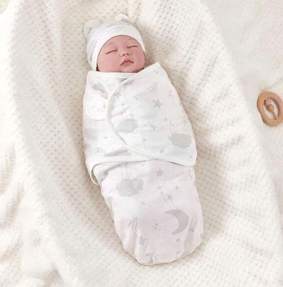 Otulacz dla niemowląt kokon becik śpiworek +CZAPKA zdjęcie 2