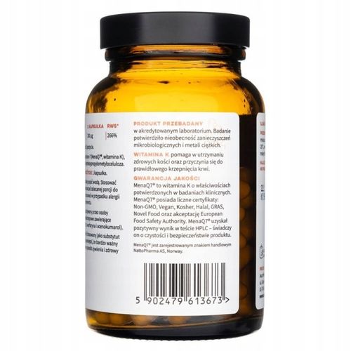 AURA HERBALS Witamina K2MK7 MenaQ7 200 μg, kapsułki 90 szt. na Arena.pl