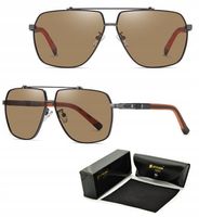 Męskie OKULARY Przeciwsłoneczne POLARYZACYJNE HD PILOTKI UV + GRATISY