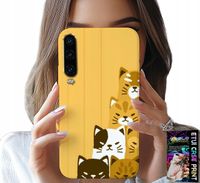 ETUI DO HUAWEI P30 - LOVE CAT, WZORY Z KOTAMI, CASE + SZKŁO