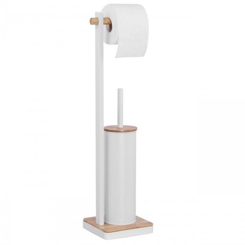 Zestaw łazienkowy Kosz na śmieci i stojak na szczotkę i papier  bialy bmbu na Arena.pl