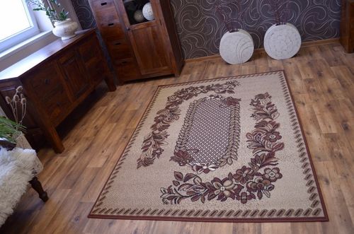 Dywan BCF KRATKA 250x350 cm brąz na Arena.pl