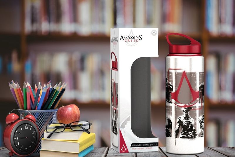 Assassins Creed Stencil - aluminiowa butelka, kubek 700 ml zdjęcie 2