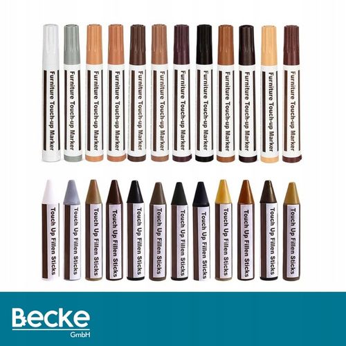 Zestaw 25 szt. naprawczy markery pisaki wosk do mebli paneli parkietu na Arena.pl