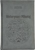 KALENDARZ A5 2026 dzienny TERMINARZ z grawerem DLA WETERYNARZA + IMIE