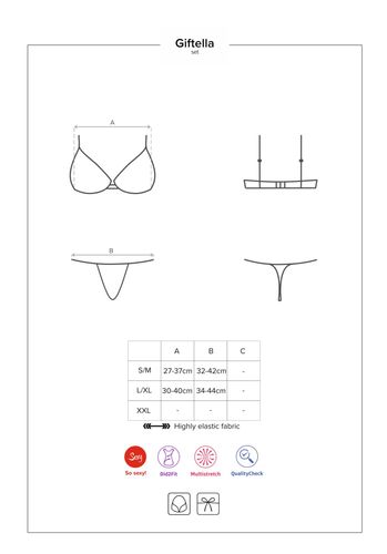 czerwony komplet biustonosz stringi giftella s/m na Arena.pl