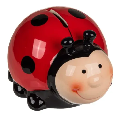 Czerwona Skarbonka Biedronka z Kluczykiem - Prezent dla Dzieci na Arena.pl