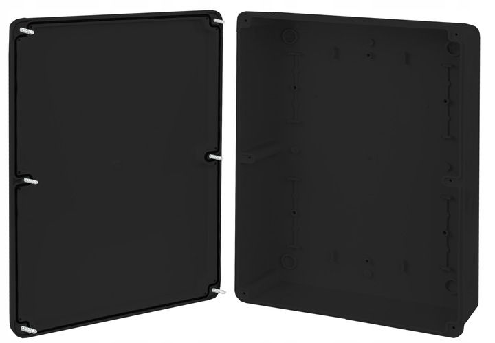 CZARNA PUSZKA INSTALACYJNA HERMETYCZNA ELEKTRYCZNA OBUDOWA 280X210X74 zdjęcie 5