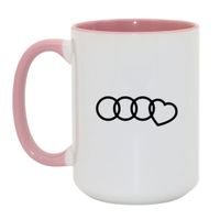 Duży Biało-Różowy 450 ml