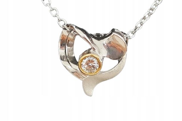 SREBRNA ZAWIESZKA DO ŁAŃCUSZKA SERCE 925 TT-55C zdjęcie 1