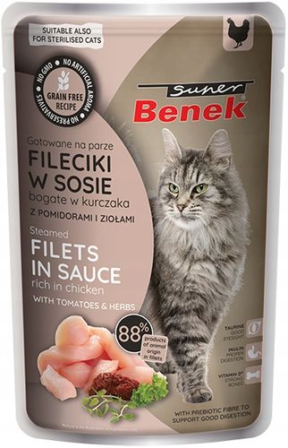 Benek Mokra karma Fileciki Saszetki dla kota Mix Smaków 32x85g na Arena.pl