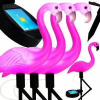 LAMPA SOLARNA LED LAMPKI SOLARNE DO OGRODU OGRODOWE WBIJANE 3x FLAMINGI