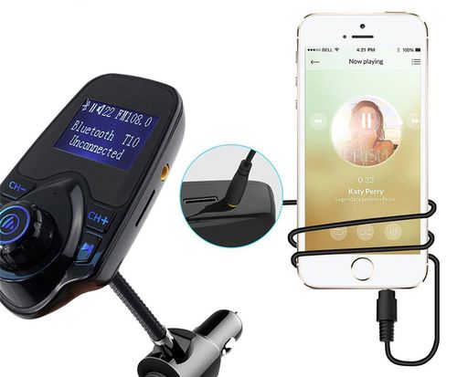 Transmiter Bluetooth FM Ładowarka 1xUSB 2.1A MP3 SD LCD na Arena.pl