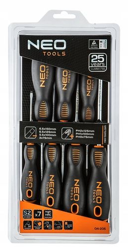 NEO KOMPLET ZESTAW WKRĘTAKÓW 7 ELEMENTÓW MAGNETYCZNE S2 BLISTER 04-206 na Arena.pl