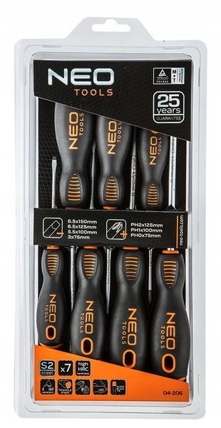 NEO KOMPLET ZESTAW WKRĘTAKÓW 7 ELEMENTÓW MAGNETYCZNE S2 BLISTER 04-206 zdjęcie 4