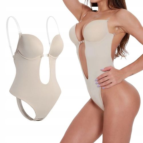 Body Damskie Do Sukienki Bez Pleców Plunge Silikonowe Ramiączka Stringi XL na Arena.pl