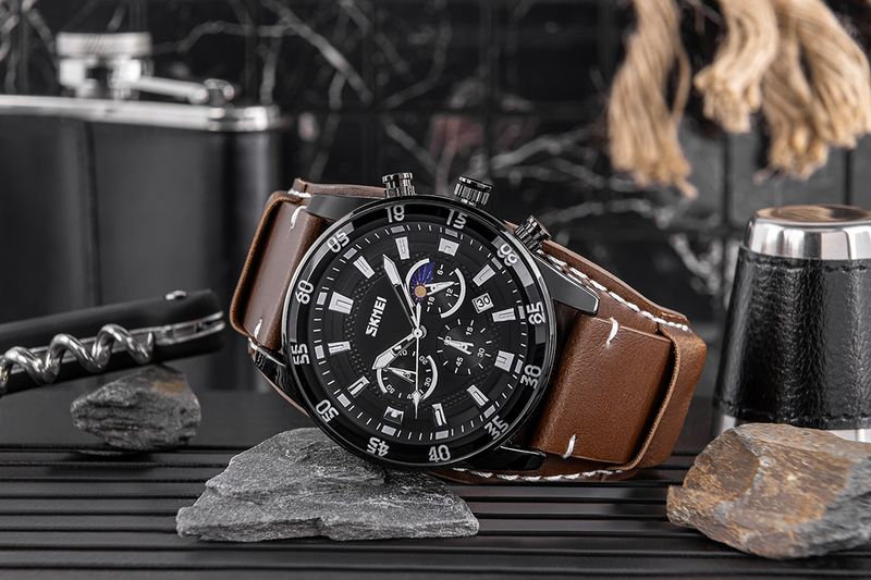 zegarek męski skmei 9249bnbk + box zdjęcie 6