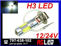 żarówka LED H3 5 COB dzienne DRL 12v 24v biała zimna