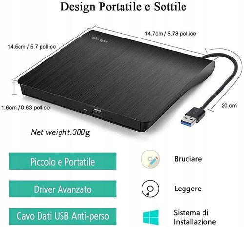 Nagrywarka CD (combo z DVD) zewnętrzna Cocopa BT638 na Arena.pl