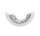 Bujak drewniany z kocykiem Sweet biały - zabawa i relaks w jednym