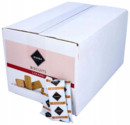 CIASTKA DO KAWY karmelowe RIOBA Thank You 1200g 200szt pakowane pojedynczo na Arena.pl
