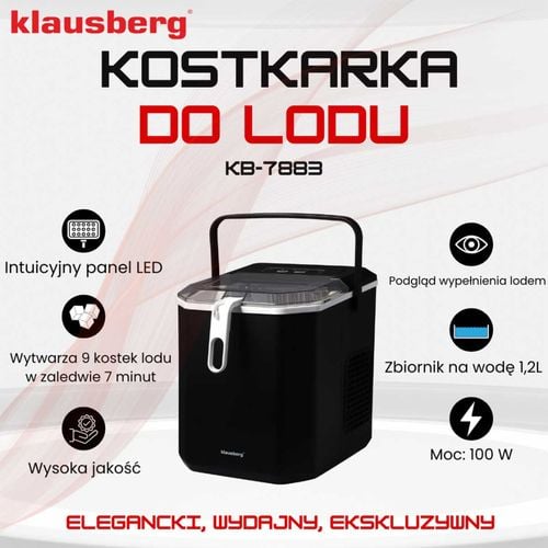 automatyczna kostkarka do lodu 1,2l 100w klausberg kb-7883 na Arena.pl