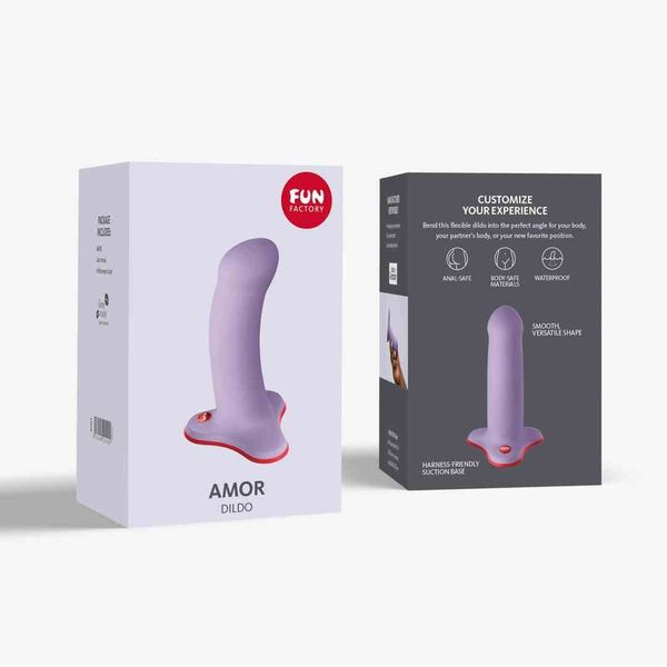 Dildo Fun Factory Amor Czerwono Lawendowe zdjęcie 9