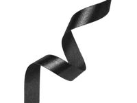 Wstążka satynowa, 12 mm, 23 m, czarna