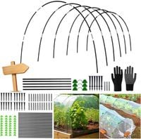 Łuki Szklarniane do Tunelu 30 Szt Włókno Szklane 43cm Czarne Zestaw DIY
