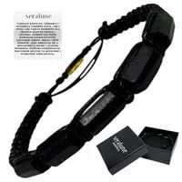 Czarny Turmalin Bransoletka z Turmalinem Surowym Kamień Moc RAW